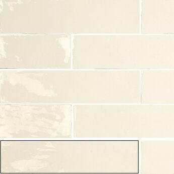 Vintage Ivory Subway Tile, Glossy, 7.5x30 cm, 8 mm